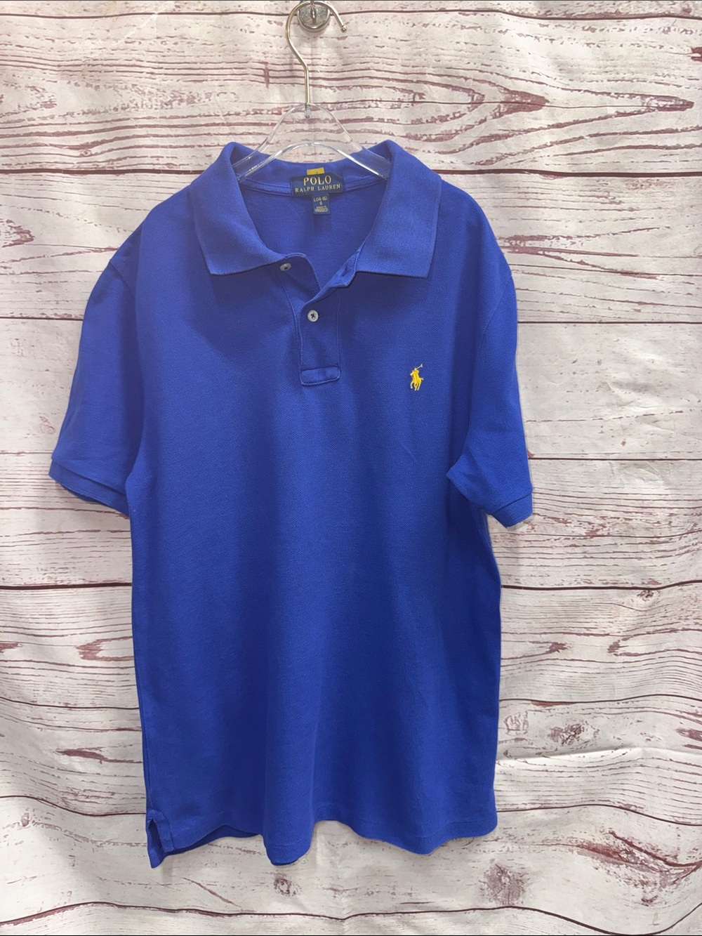 Polo by Ralph Lauren Boy’s Bright Blue Polo with Yellow Pony Size Large